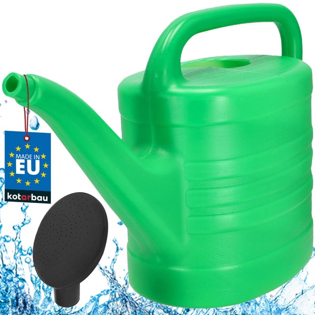 Konewka Ogrodowa Plastikowa - 15 L - Konewka do Ogrodu z Sitkiem - Podlewanie Roślin - Zielona KOTARBAU