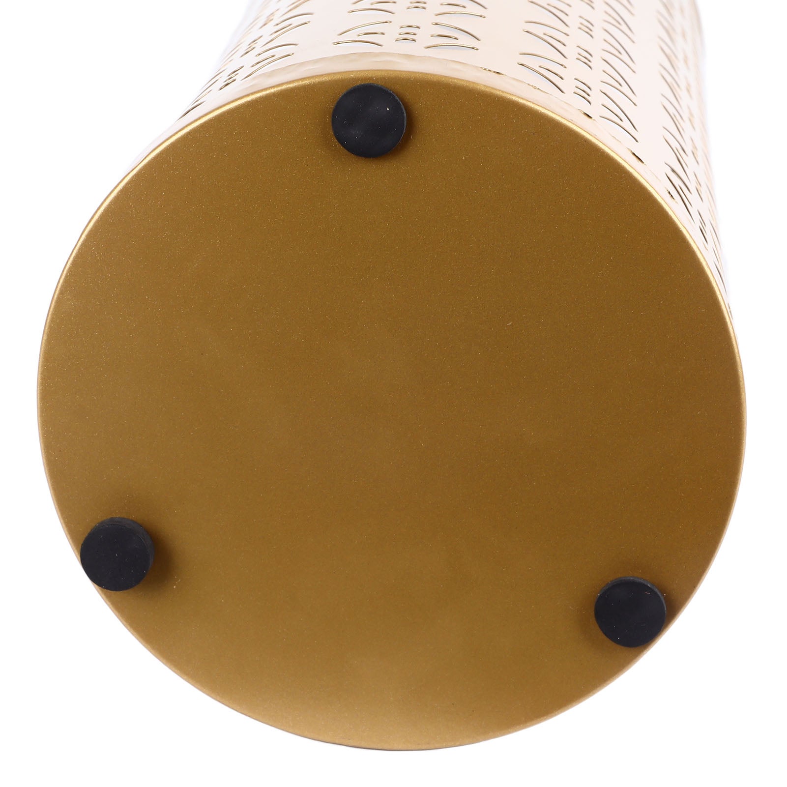Porte-parapluies rond en métal ajouré 35x15x15cm, antirouille et élégant, pour entrée et bureau, doré – ComfortXL - 9