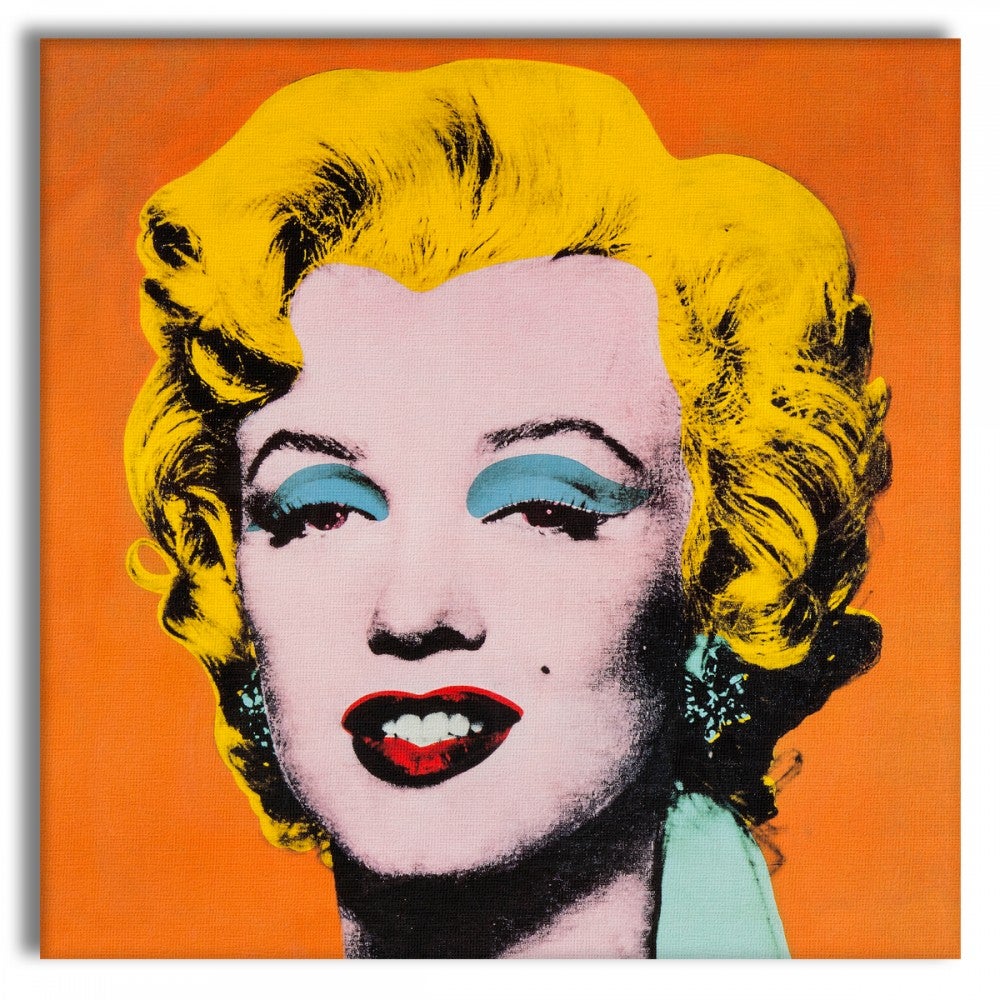 MARILYN MONROE - POMARAŃCZOWY - Andy Warhol - Płótno na drewnianej ramie, 130x130 cm
