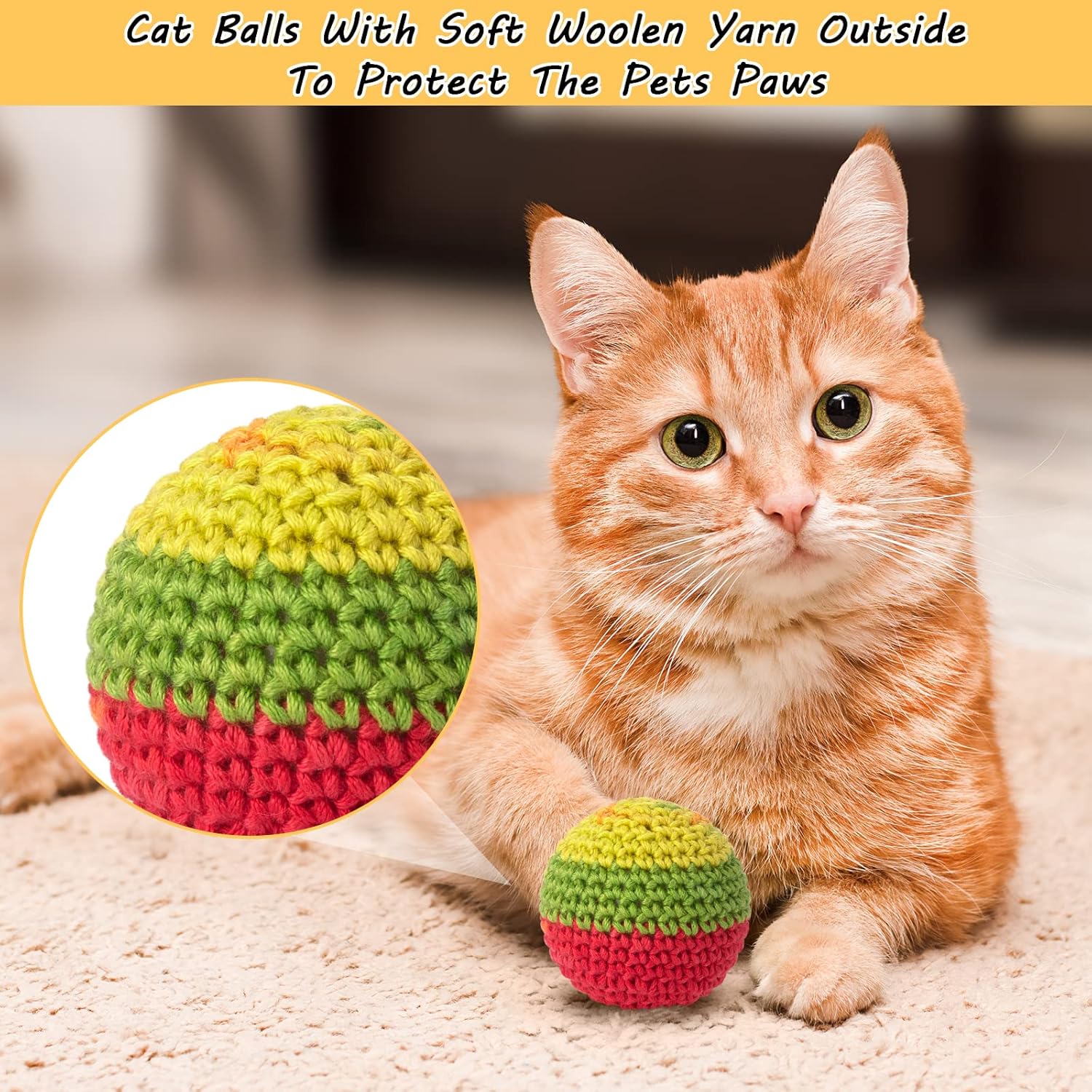 Juguetes For Gatos, 2 Pelotas Recargables Por Usb, Dos | Meses sin interés
