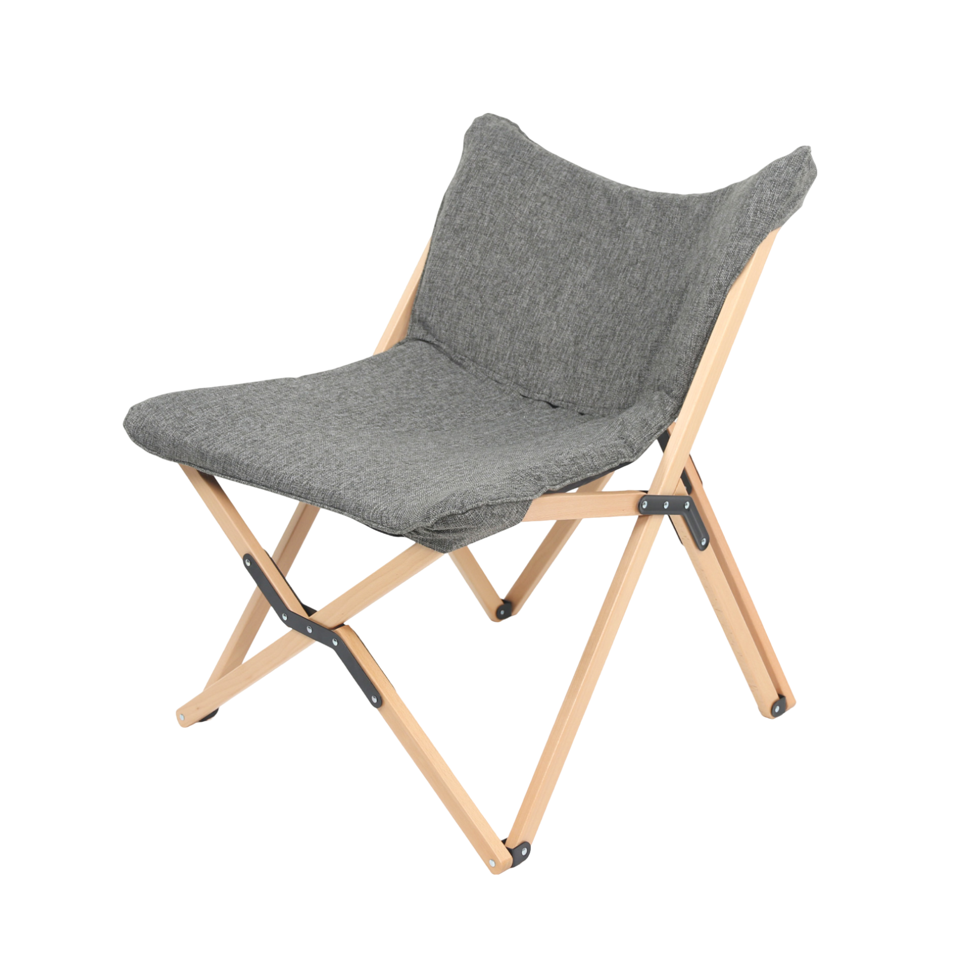 Krzesło reżysera Rebecca Mobili Bosso 84x69x74 Drewno Poliester Brązowy Szary