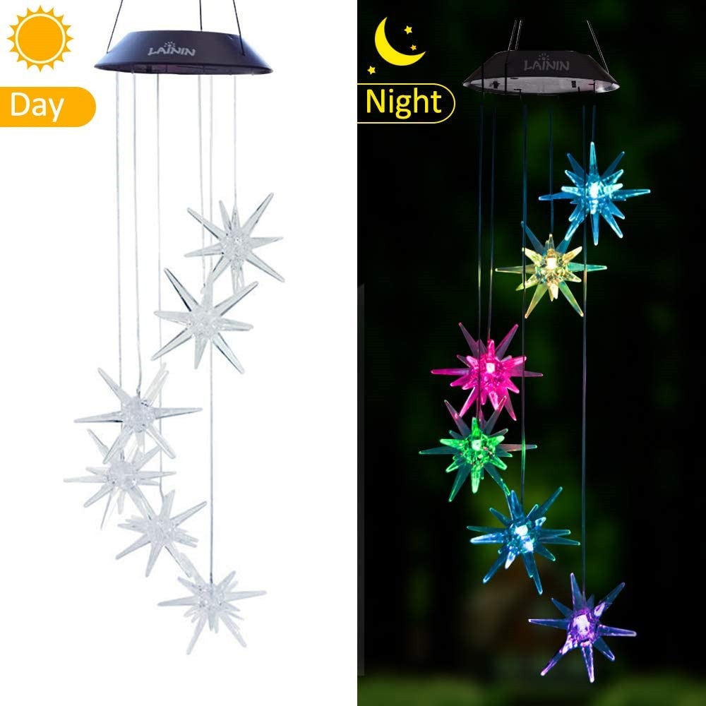 Solarny kurant, dzwonek zewnętrzny, unikalna dekoracja ze zmianą koloru, wodoodporny, wisząca lampka wietrzna.