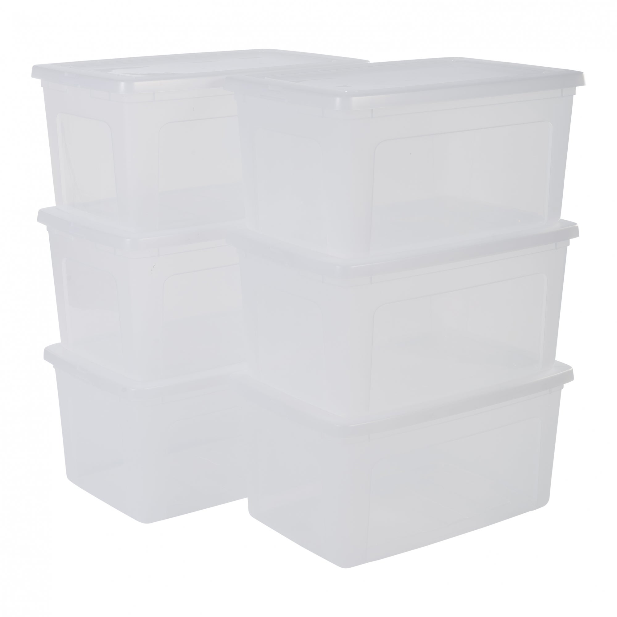 Lot De 2 Paniers à Linge Sale Iris Ohyama - 25L Chacun - Blanc - Poignées Et Aérations - 31.5x44.5x27cm