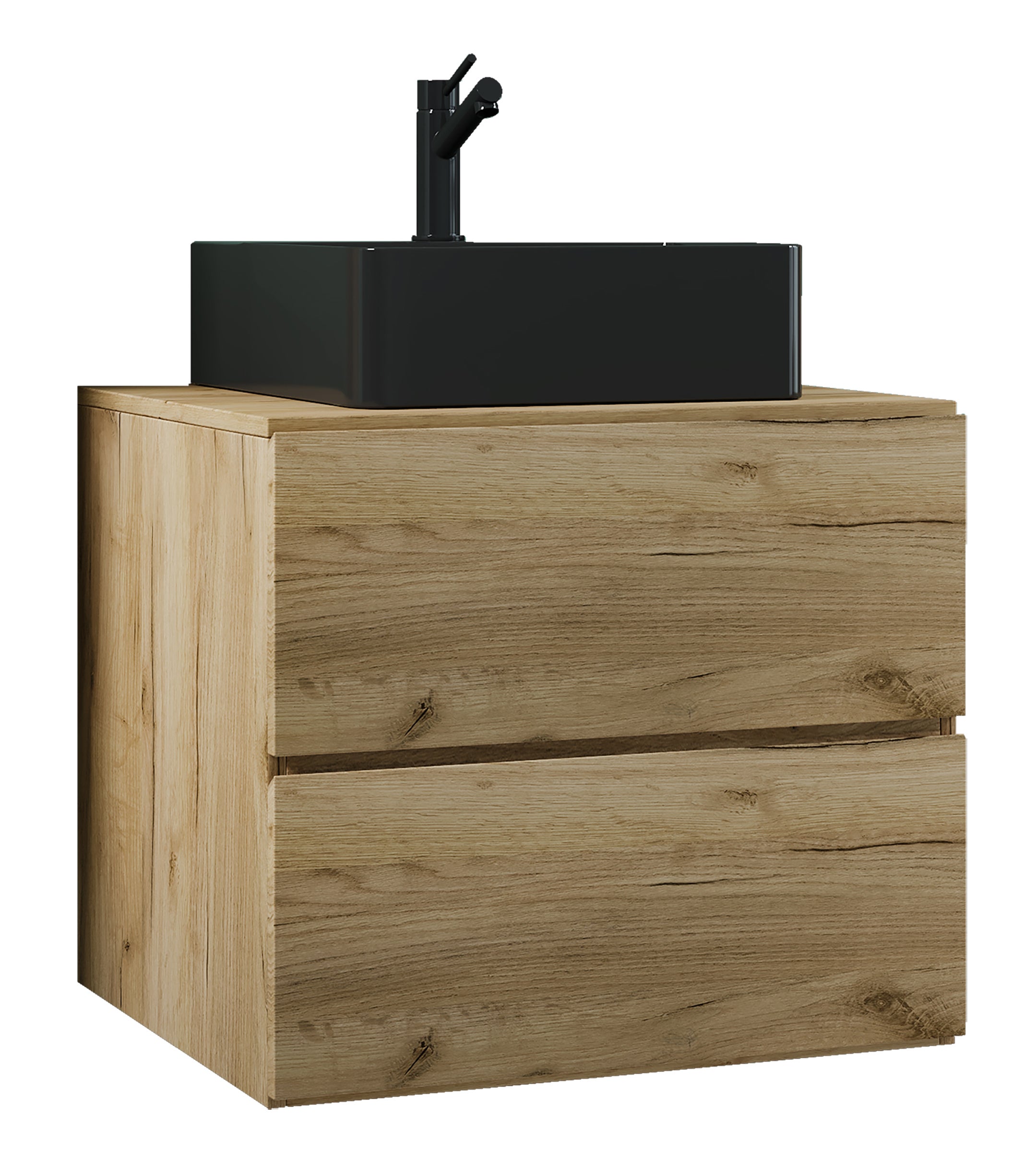 VCM umywalka do mebli łazienkowych Lendas Dąb miodowy H. 52 x B. 60 x T. 52 cm