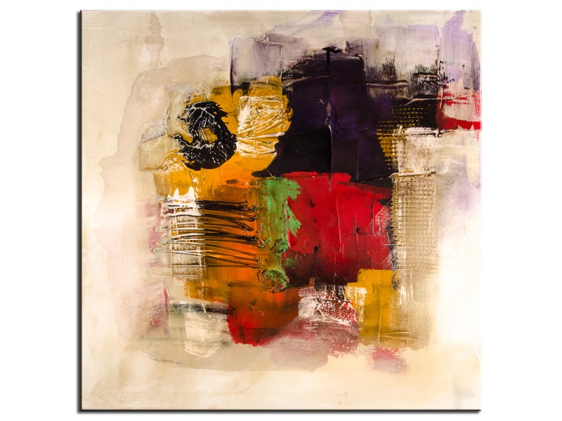 DECLINA, Tableau toile imprimée abstrait, Tableau toile peinture Abstrait, 100x100 cm - 2