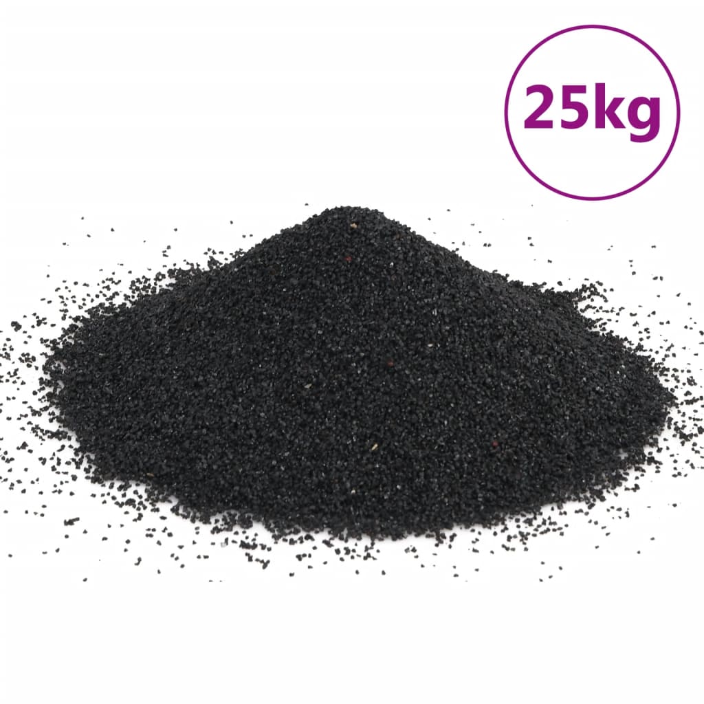 Sable pour aquarium 25 kg noir 0,2-2 mm - 2
