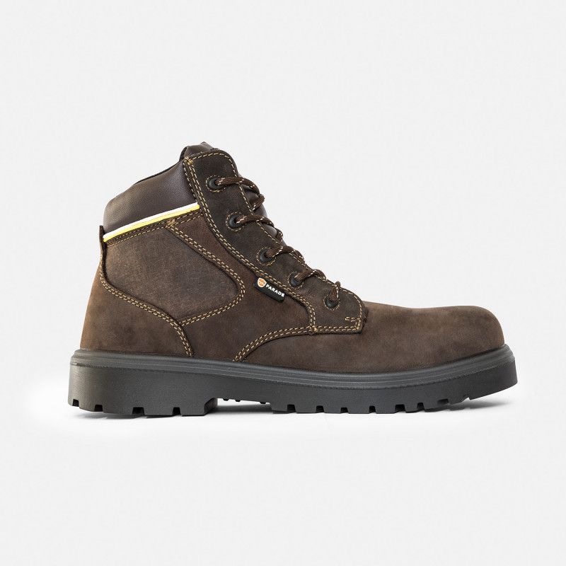 Chaussures De Sécurité Ergos Panama Pro S3 SRC Montantes Marron - Semelle INOX Antiperforation