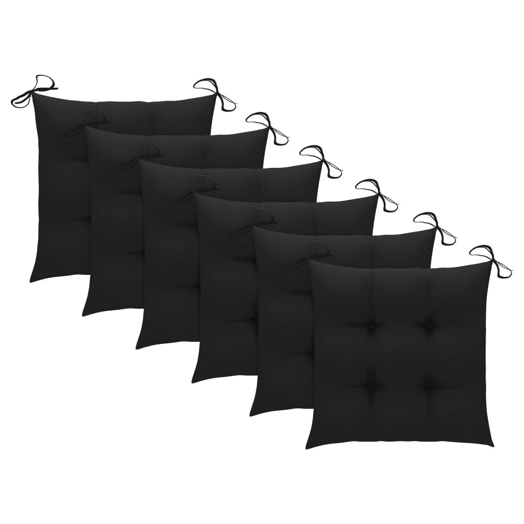 Chaise de jardin avec coussin Maison Exclusive en bois Noir - 9