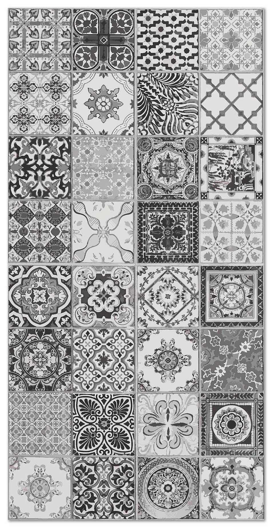 Panorama alfombra vinílica hidráulica níjar gris 60x110 cm - alfombra cocina vinilo - alfombra salón antideslizante e ignífuga