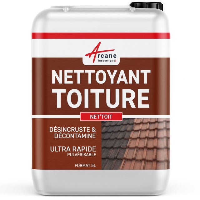 Nettoyant Toiture - Produit nettoyage toiture action rapide - 5 L - ARCANE INDUSTRIES