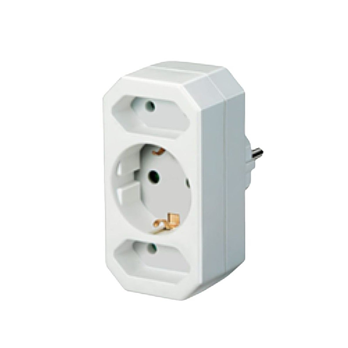 Maclean Energy MCE211 Presa Tripla Versione Tedesca - 1x16A Schuko + 2x2,5A Euro, Protezione Bambini - 3