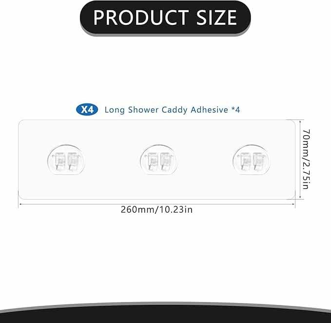 SCAFFALE ADESIVO DOCCIA bagno mensola a parete senza trapano cesto trucco EUR 17,09 - IT