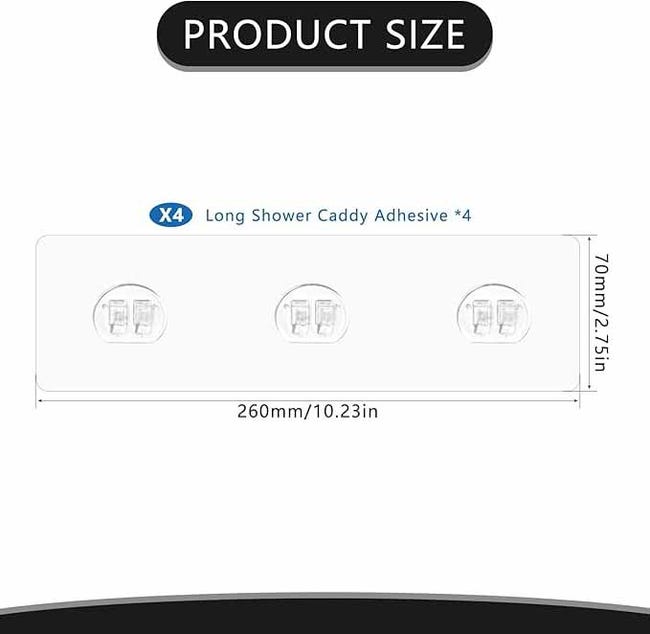 SCAFFALE ADESIVO DOCCIA bagno mensola a parete senza trapano cesto trucco EUR 17,09 - IT SCAFFALE ADESIVO DOCCIA bagno mensola a parete senza trapano cesto trucco EUR 17,09 - IT