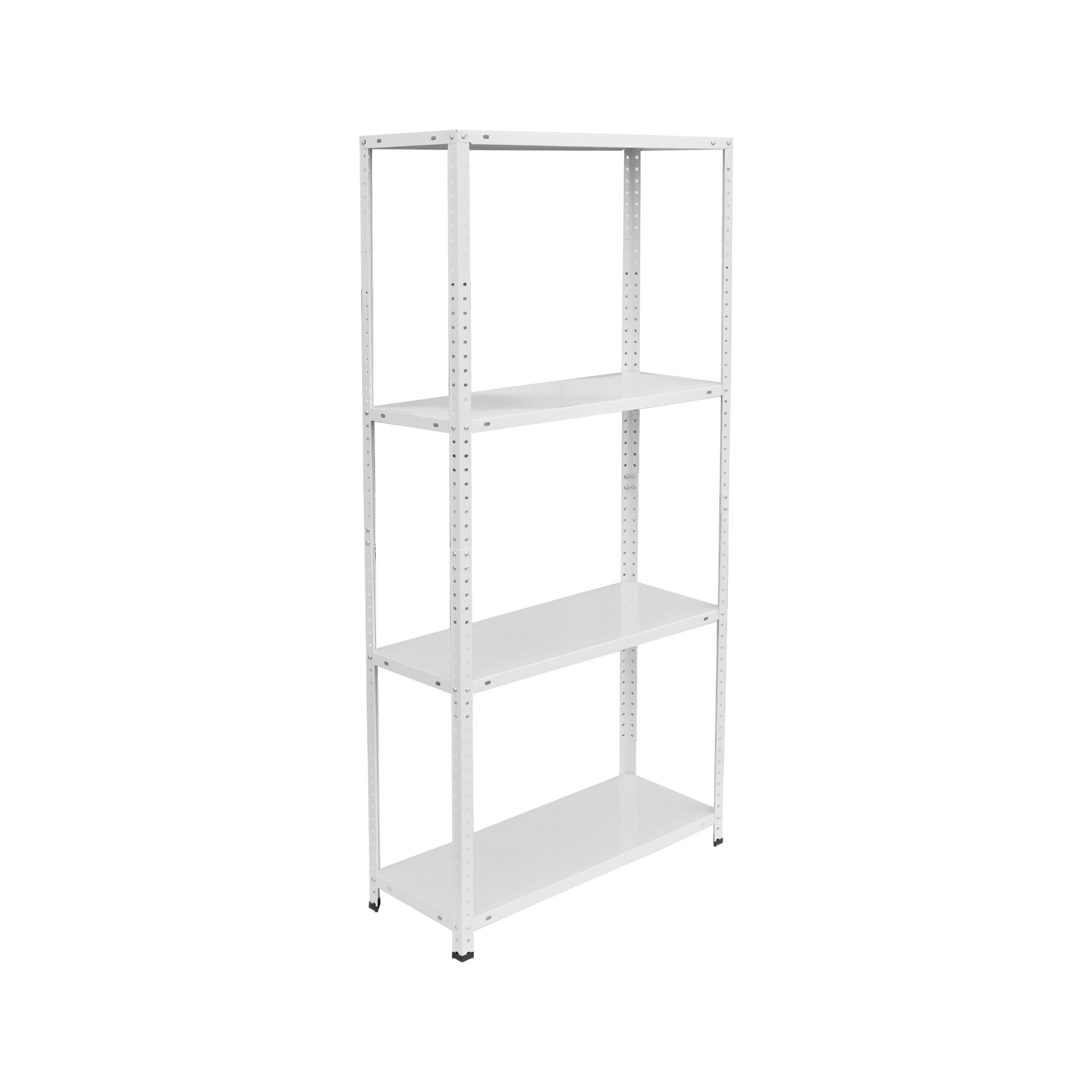 Étagère De Rangement Métal 4 Niveaux Relaxdays - Jusqu'à 160 Kg - 150x75x30 Cm Argenté