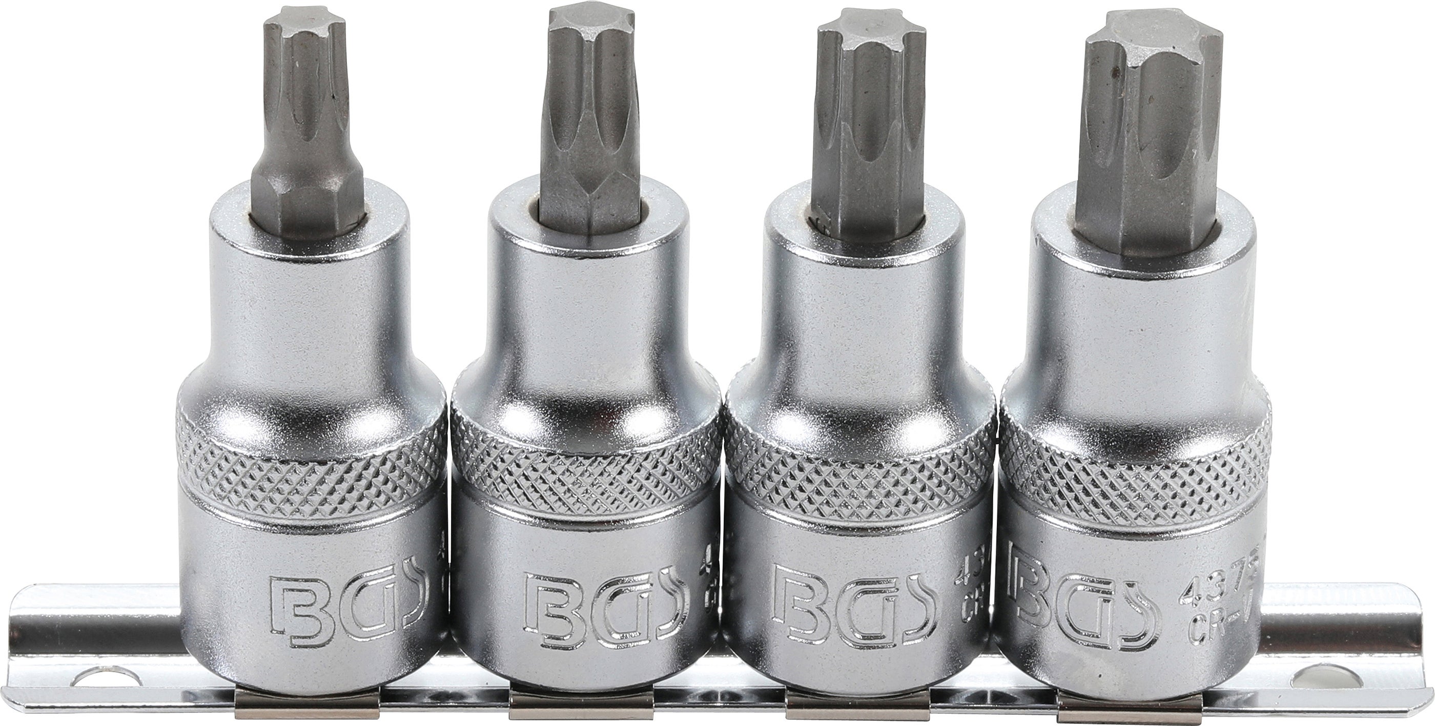 BGS 8886 | Serie di chiavi a bussola | 12,5 mm (1/2") | profilo a T (per Torx) T40 - T55 | 4 pz.