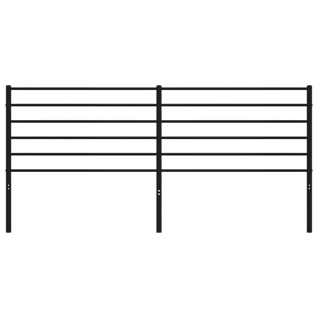 Tête de lit métal noir 180 cm - 4