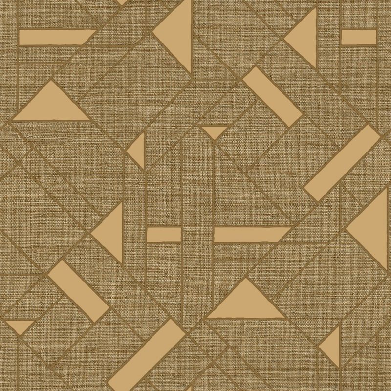 Tapeta motyw graficzny brązowym - 70 cm x 10.05 m - ZAMBAITI