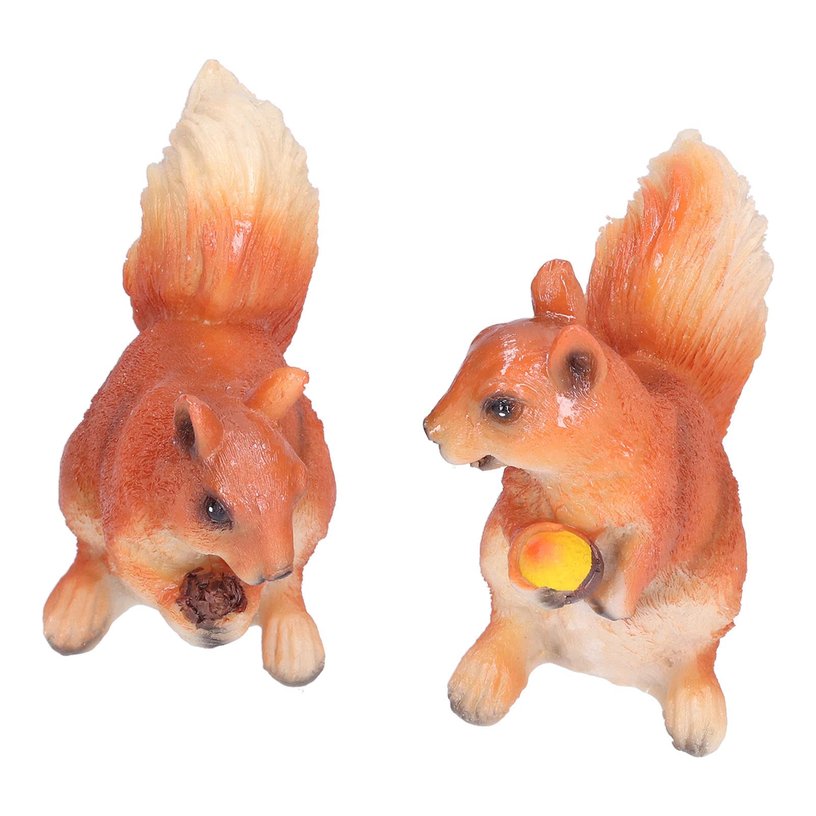 Figurines écureuils En Résine – Lot De 4 Miniatures Mignonnes Pour Décorer Jardin, Terrarium Ou Intérieur