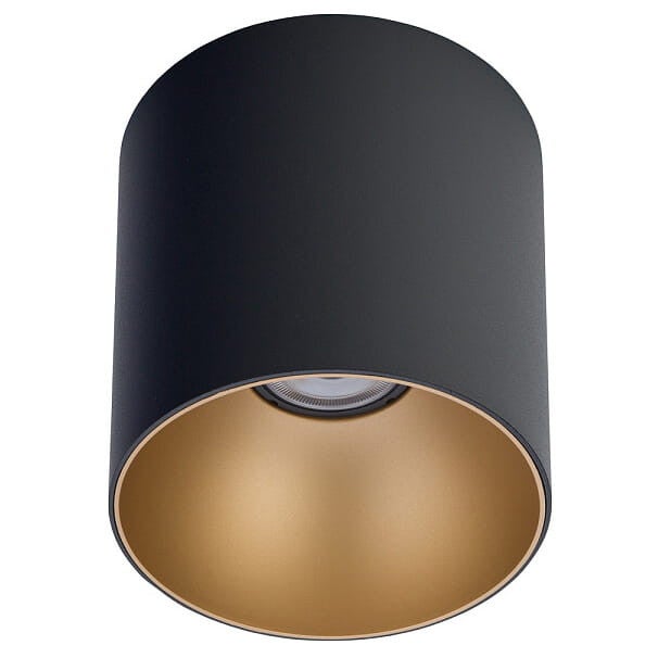 Reflektor sufitowy spot natynkowy Point okrągły złoto-czarny 1xGU10x10W wym: 12,7 x 12,7 cm metal Nowodvorski Lighting