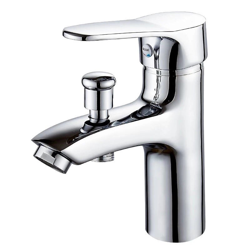 Miedziany kranik z dźwignią do umywalki podblatowej, szafki łazienkowej, umywalki, stołu, ciepła i zimna woda