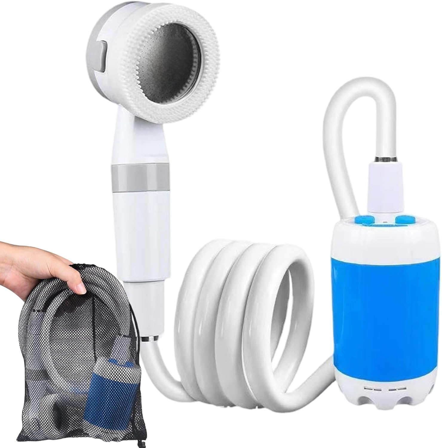 Spopal Camping Douche Portable, Kit Douche de Camping,Pompe de Douche Électrique Rechargeable,6000mAh, Imperméable,avec Afficheur Intelligent et Pomme de Douche 4 Modes pour Extérieure,Camping Spopal Camping Douche Portable, Kit Douche de Camping,Pompe de Douche Électrique Rechargeable,6000mAh, Imperméable,avec Afficheur Intelligent et Pomme de Douche 4 Modes pour Extérieure,Camping