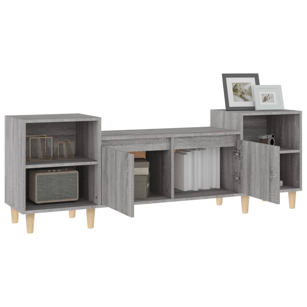 Meuble TV Sonoma gris 160x35x55 cm Bois d'ingénierie - COMFORTXL - 4