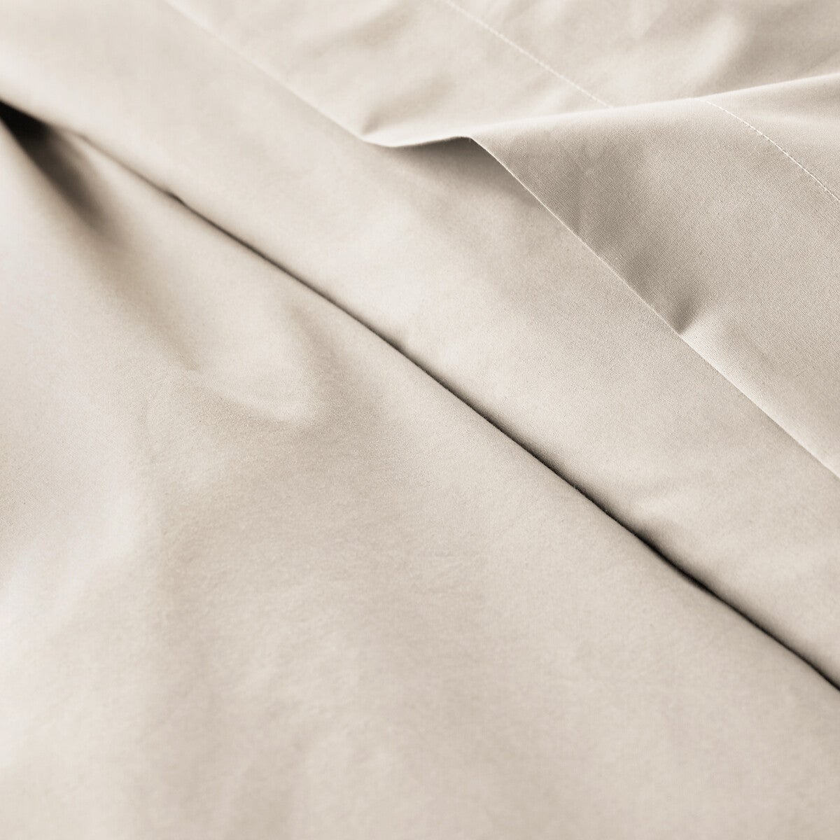Housse de couette zippée, percale coton, Scénario - Beige clair - 240 x 220 cm - 3
