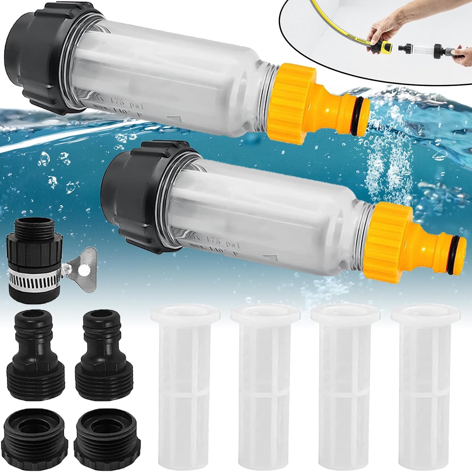 11-częściowy zestaw filtrów do myjki wysokociśnieniowej, filtr do myjki wysokociśnieniowej, filtr wody do myjki wysokociśnieniowej