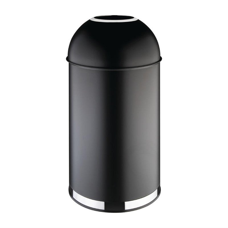 Papelera bala negra con tapa abierta 40l bolero cw954