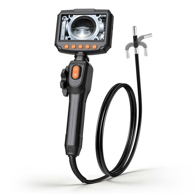 Caméra Endoscopique VEVOR 180° 2 Voies Endoscope Objectif 1280x720 Caméra Inspection pour Canalisation Automobile