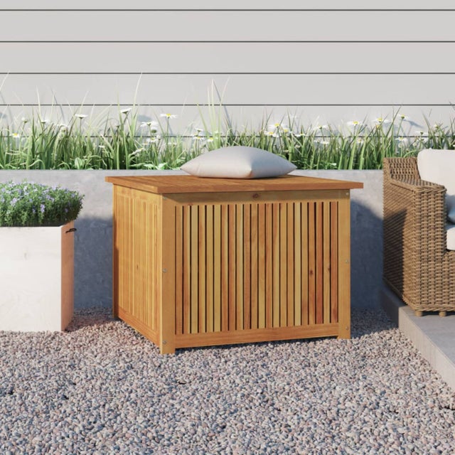 vidaXL Caja de almacenaje de jardín madera maciza acacia 75x75x58 cm