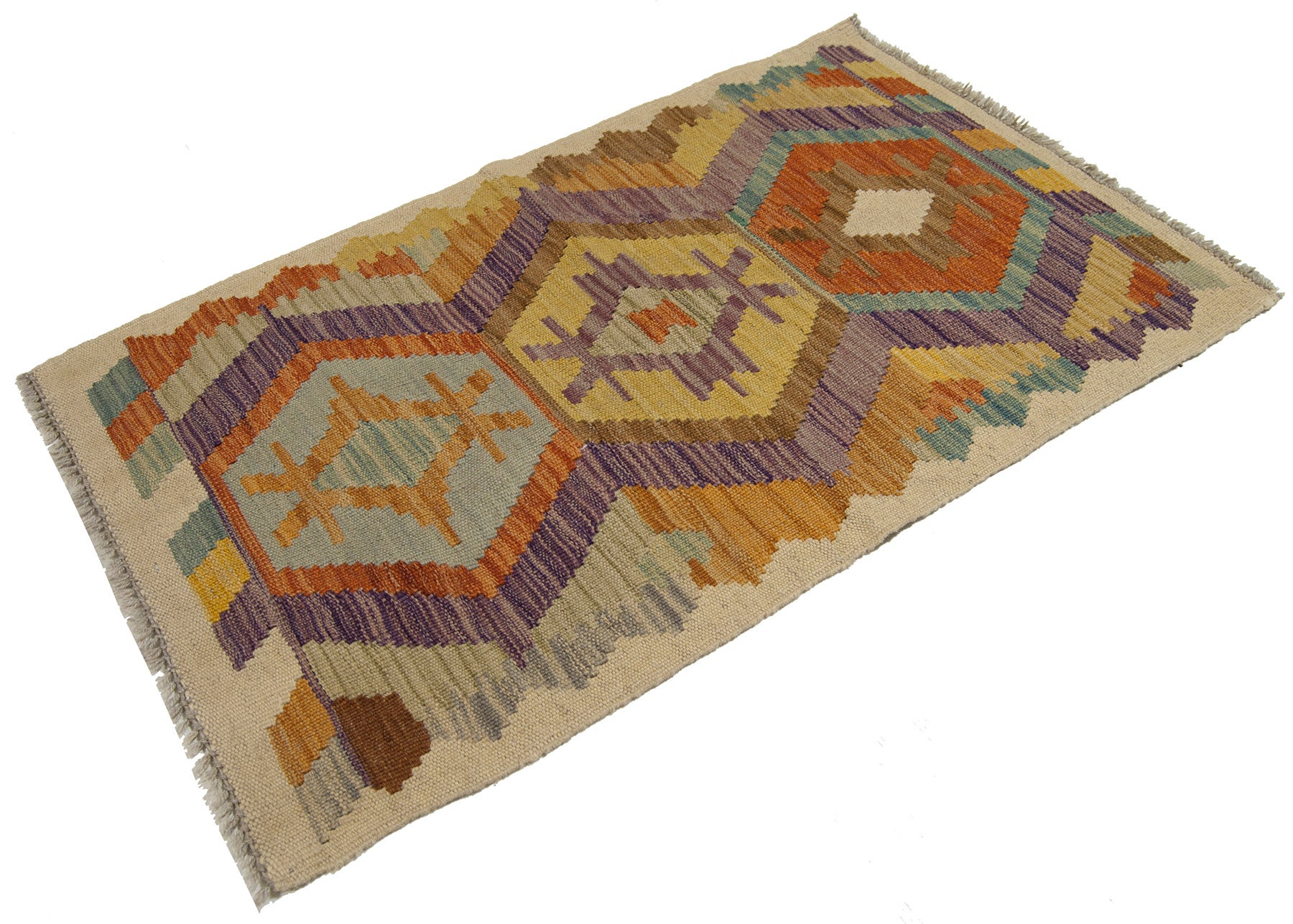 92x57 cm Oryginalny, ręcznie robiony kilim Klasyczny styl - Łatwy do czyszczenia