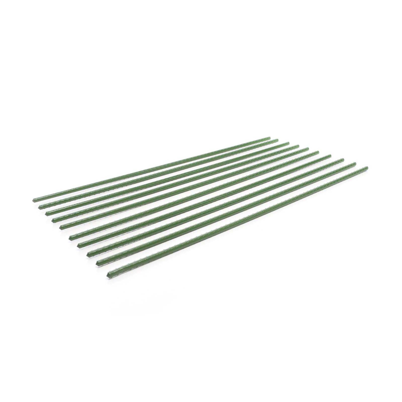Lot de 10x Tuteurs Plantes – Ø 11 x 1200 mm – en Vert – en Métal – Support de Légumes Fleurs grimpantes – Piquets Attache Tomates – Roses,… Toboli - 5