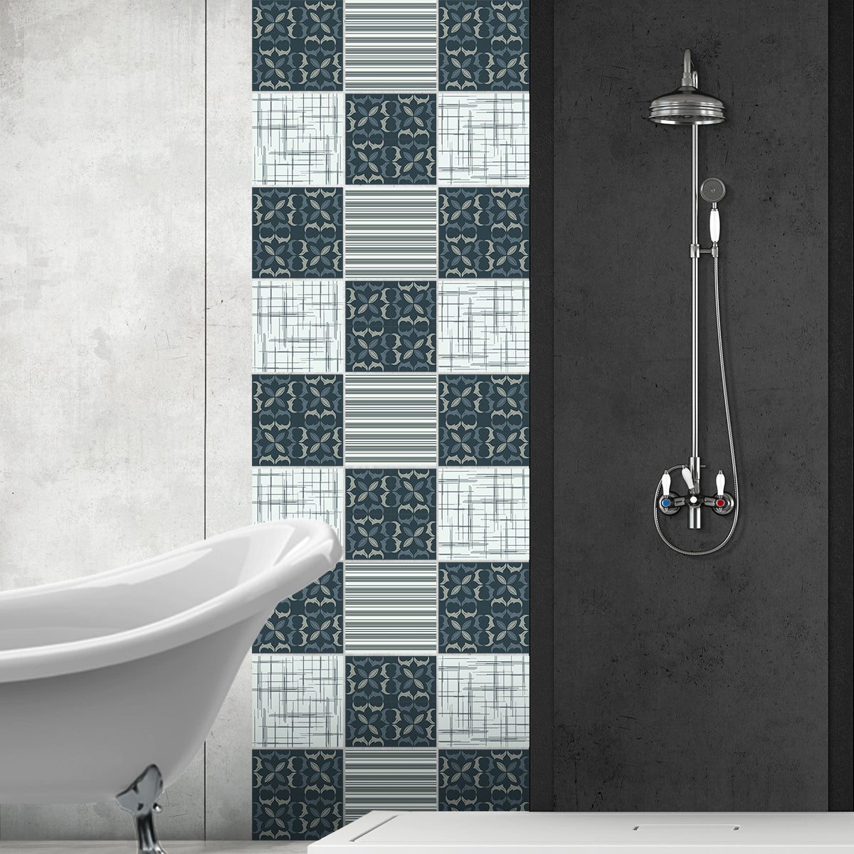 24 vinilos azulejos azulejos egidio - adhesivo de pared - revestimiento sticker mural decorativo - 24stickers10x10cm