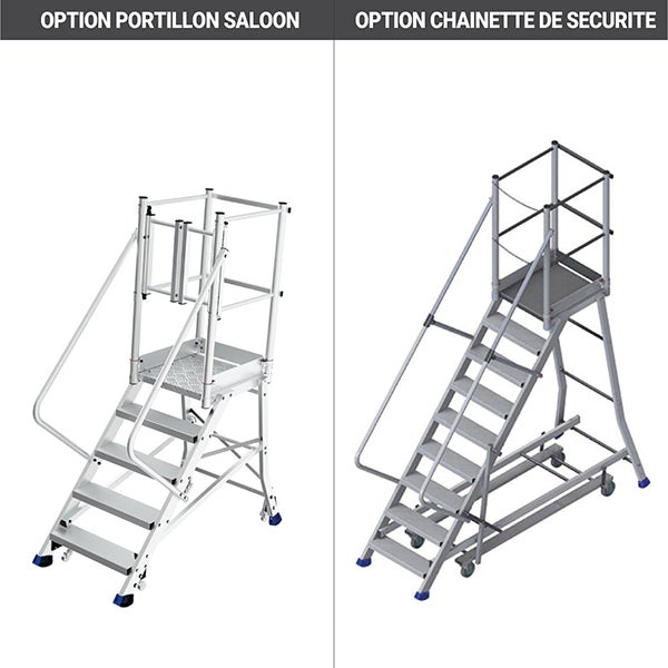 Plateforme 2 marches - Hauteur max. de travail 2.40m - ES302PT-R - 5