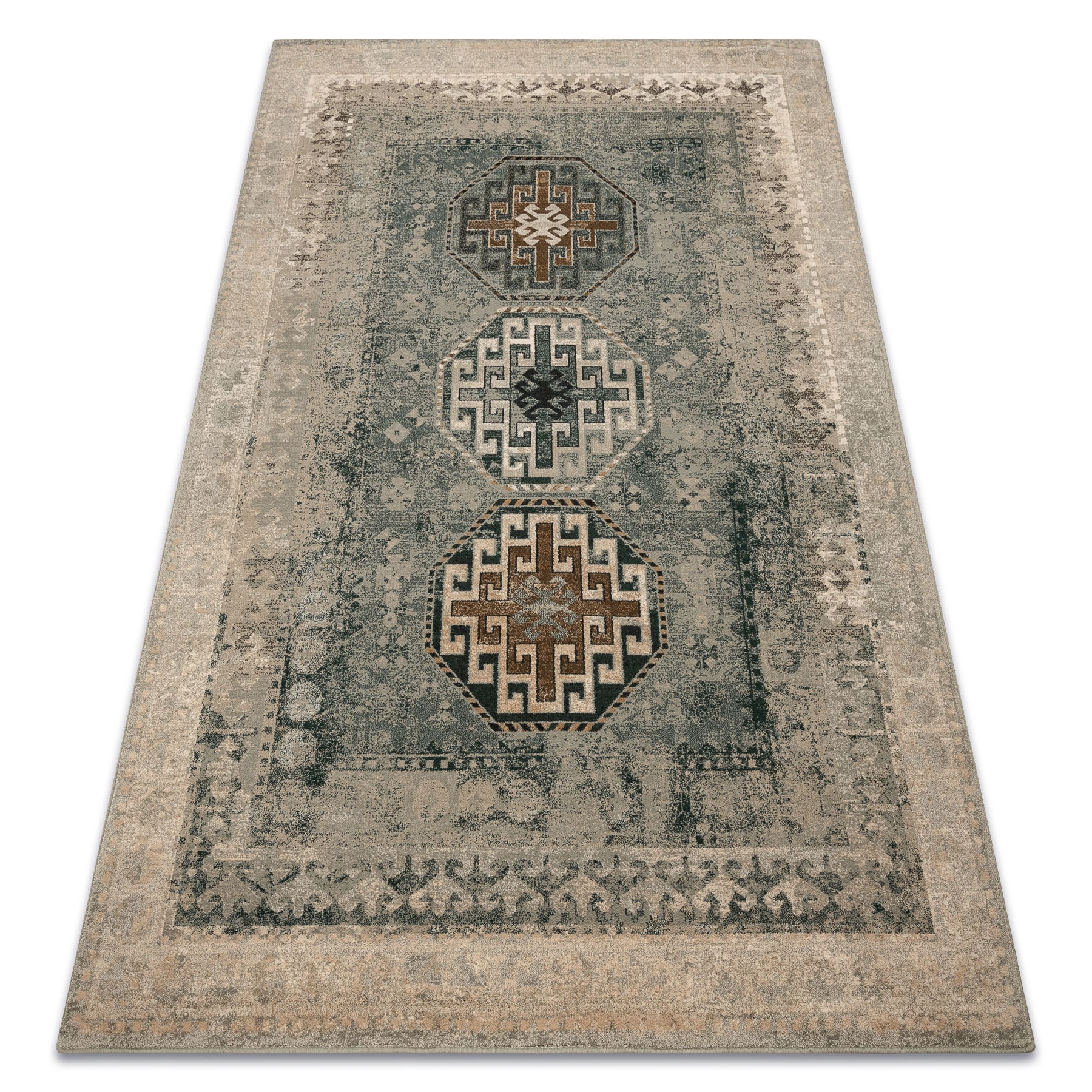 Dywan wełniany POLONIA ASHAN orientalny jadeit zielony 235x350 cm