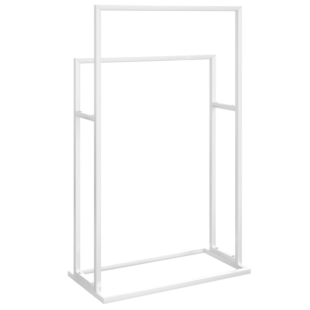 Porta asciugamani da terra 48 x 24 x 78,5 cm ferro bianco 02_0005457 - 4