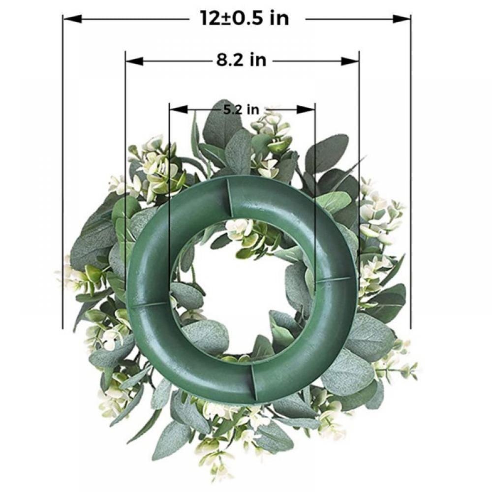 Ghirlanda Artificiale Di Eucalipto 47 Cm – Corona Primaverile Verde Per Porta, Decorazione Per Matrimoni, Pasqua E Estate, Con Foglie In PVC