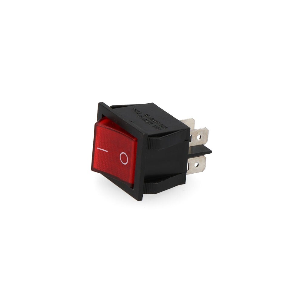 Interrupteur à bascule bipolaire 16A Rouge avec temoin lumineux, boutons switchs