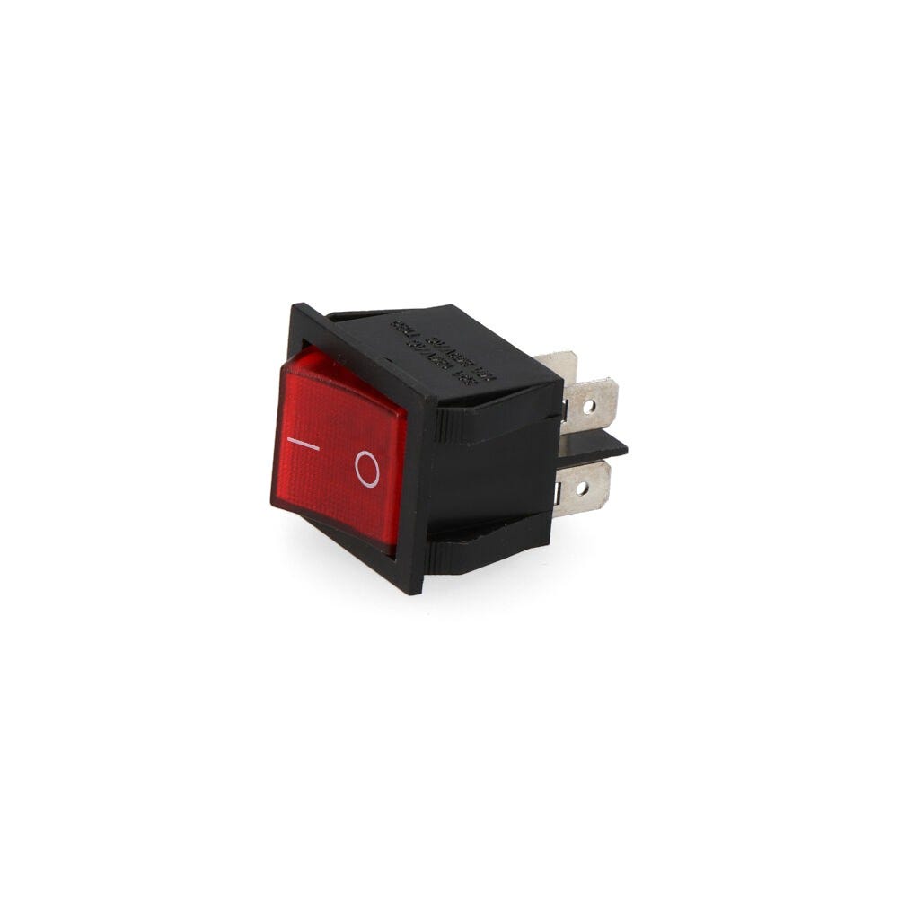 Interrupteur à bascule bipolaire 16A Rouge avec temoin lumineux, boutons switchs Interrupteur à bascule bipolaire 16A Rouge avec temoin lumineux, boutons switchs