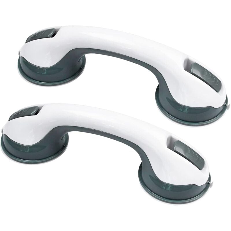 x plastikowe, ruchome uchwyty prysznicowe – bez wiercenia – uchwyty łazienkowe z przyssawką – uchwyty antypoślizgowe