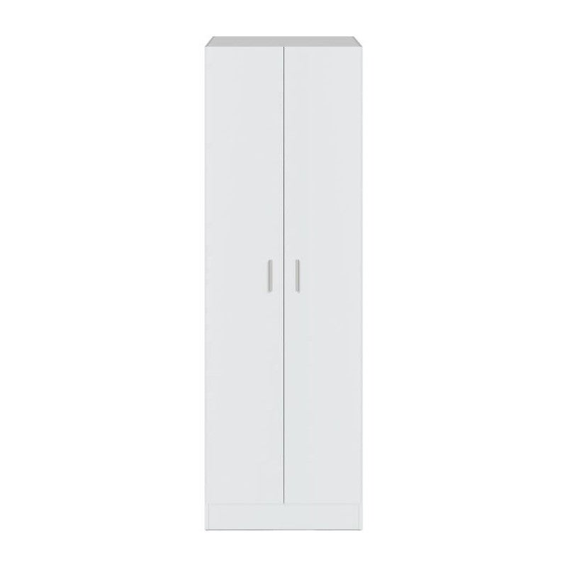 Armoire rangement chaussure - meuble d'entrée - 2 portes avec étageres- L 59 x P37 x H 180 cm - Multiusos - 3