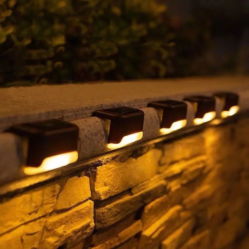 Lampa solarna LED zewnętrzna wodoodporna ciepła jasnobrązowa obudowa