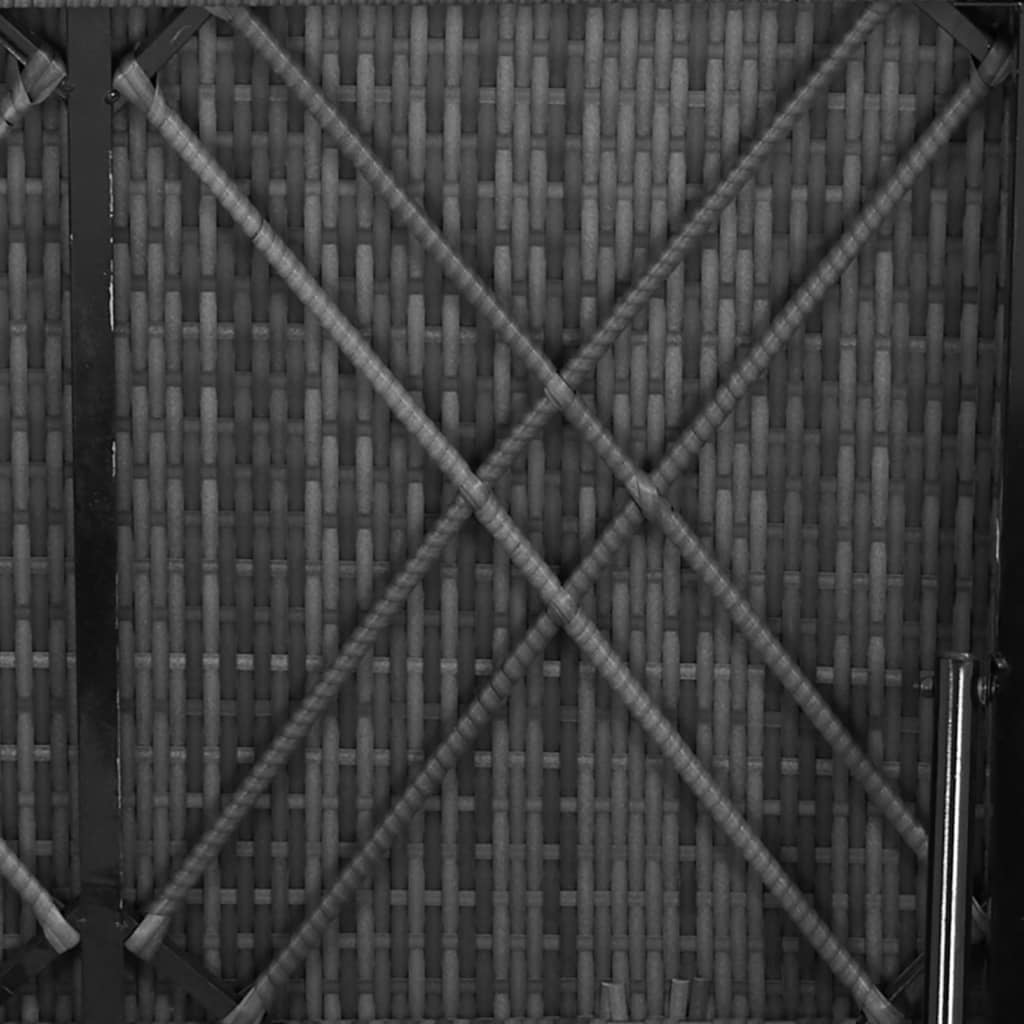 Chaises longues de jardin table à thé 3 pcs Résine tressée Gris - 3