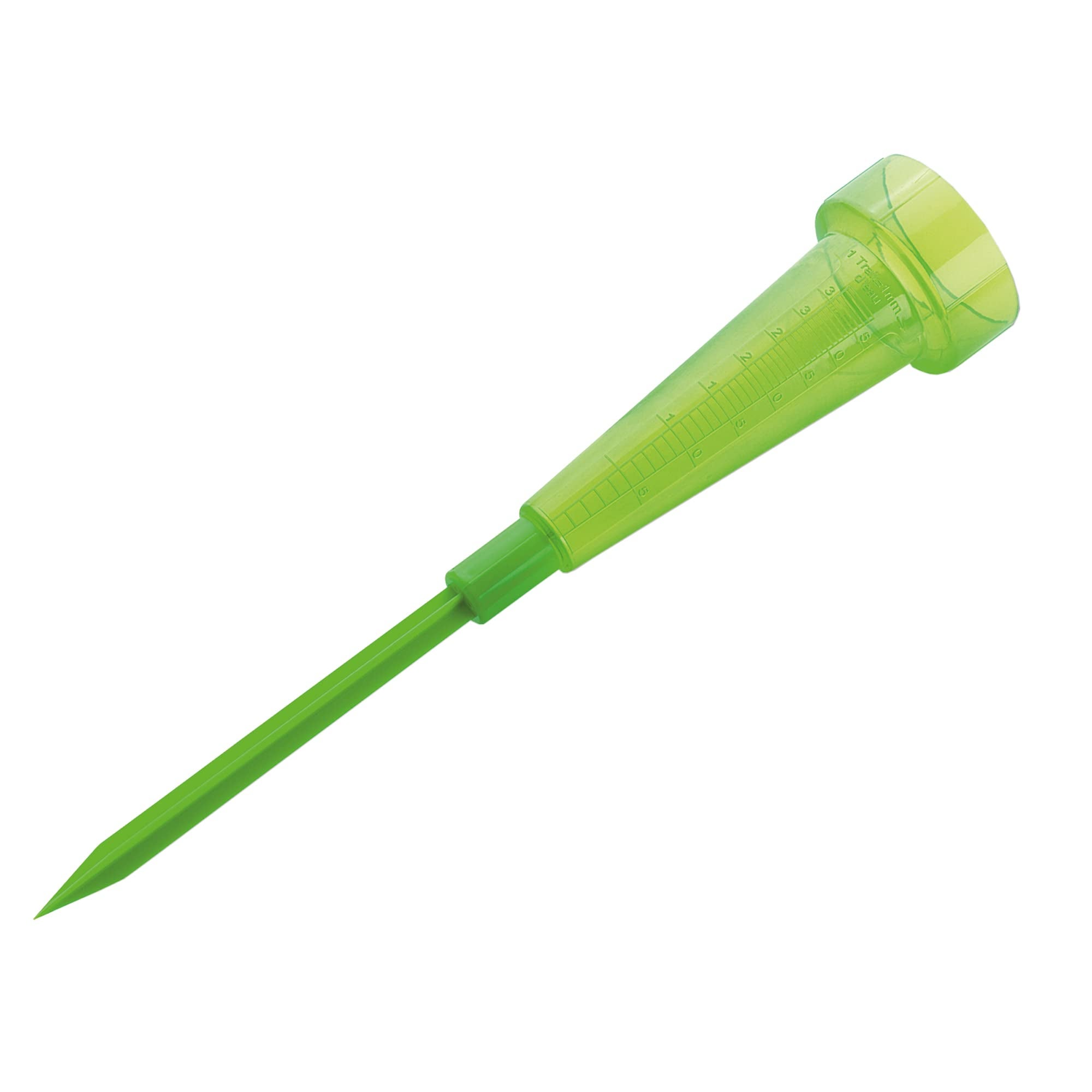 Pluviomètre AMIG Vert 40 Mm - Gradué, Avec Piquet De Fixation, Pour Jardin Et Mesure Des Précipitations