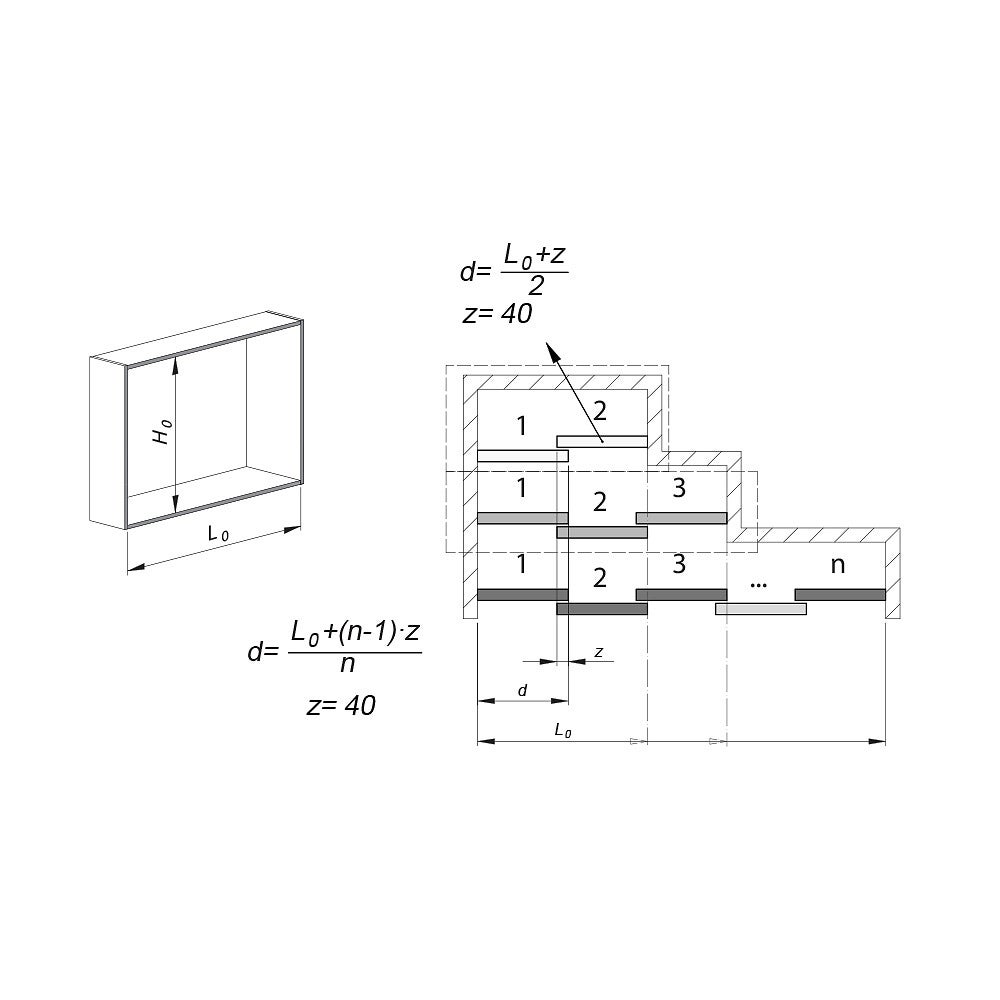 Système coulissant SLID'UP 130 pour 2 portes de placard - rail 1,5 m - 70 kg - 5