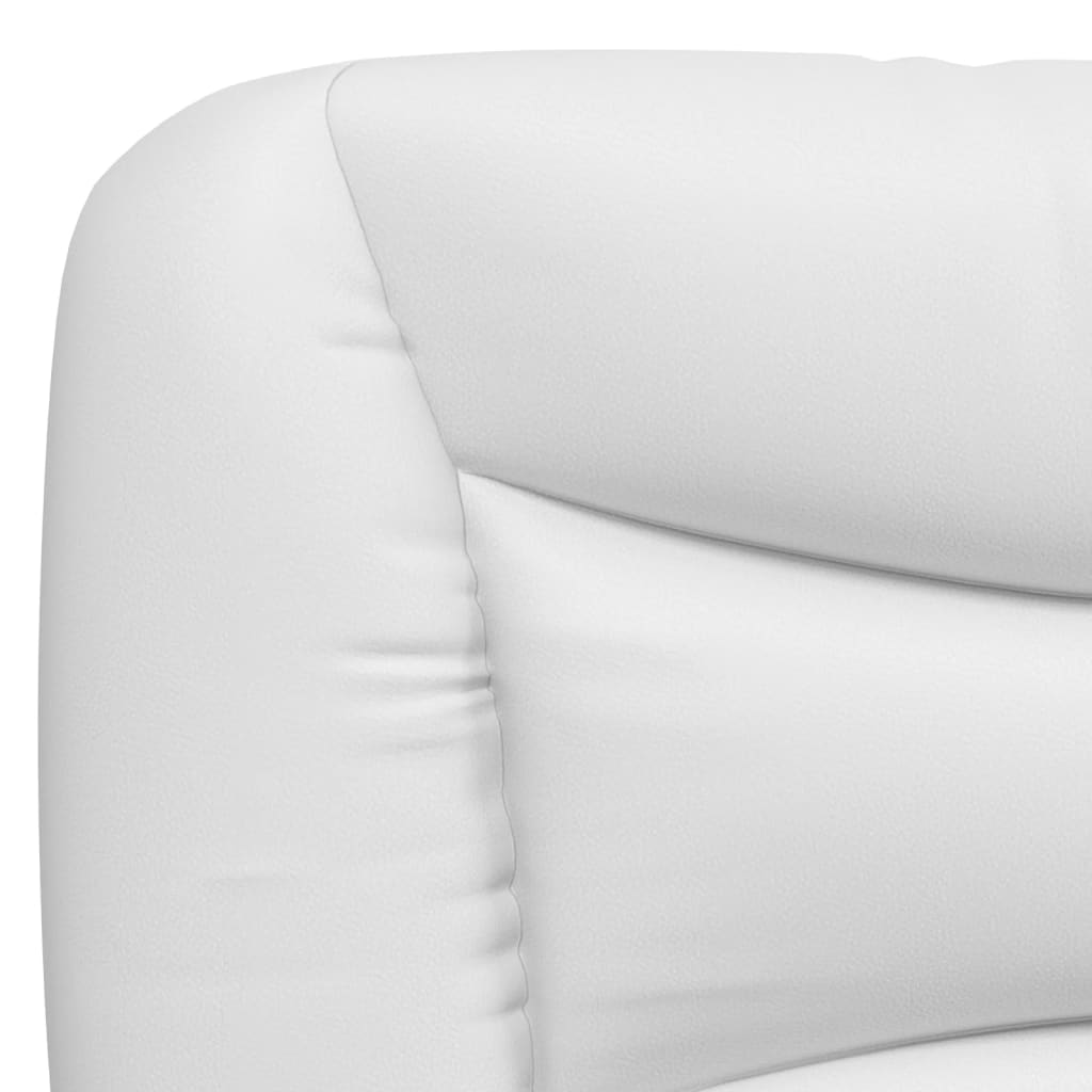 Cabecero de cama acolchado Hvar cuero sintético blanco 80 cm - 8