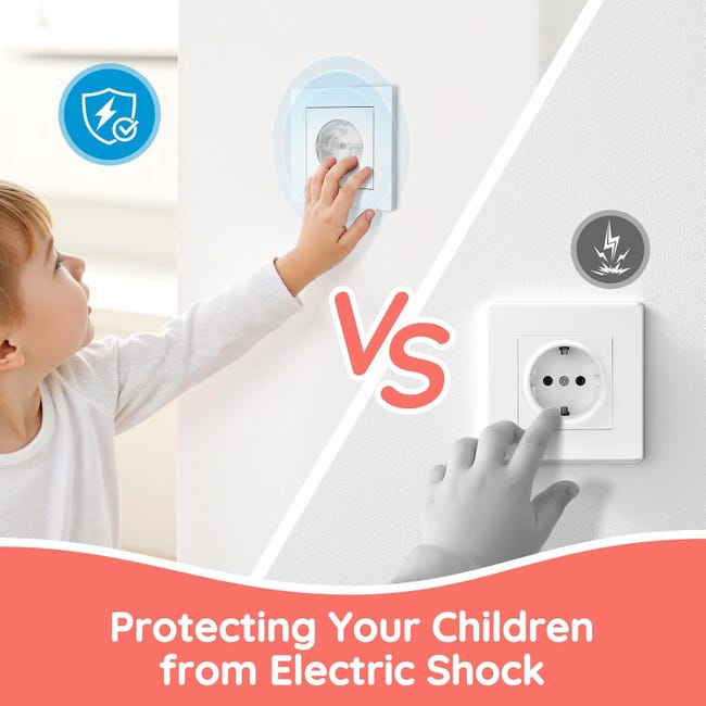 Protector De Enchufe Para Bebés Y Niños - 6 Piezas De Seguridad Eléctrica - Color Negro