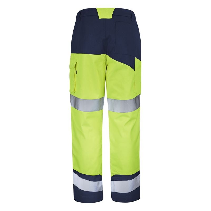 Cepovett - Pantalon avec poches genoux Fluo SAFE XP - Jaune / Bleu Marine - M - 3