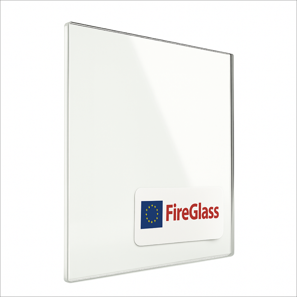 655 x 375 x 4 mm - Schott Robax - Vitre d’insert pour poêle à bois ...